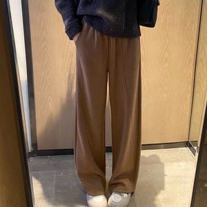 Women mid-rise wide-leg pants/sweatepant full-length New